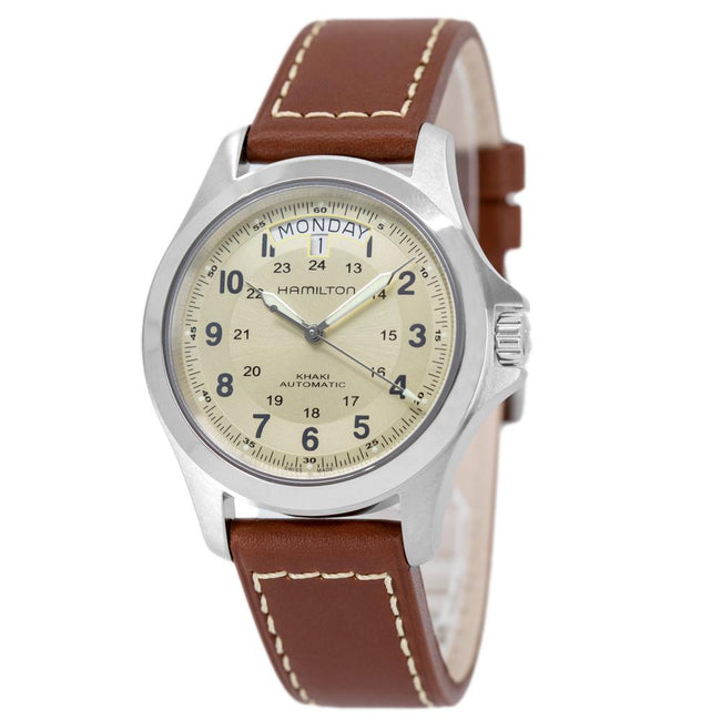 H64455523-Hamilton Men's H64455523 Khaki Field King Auto Watch