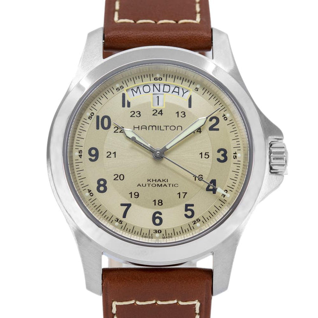 H64455523-Hamilton Men's H64455523 Khaki Field King Auto Watch