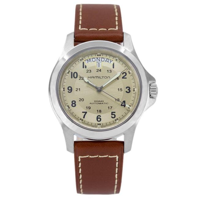 H64455523-Hamilton Men's H64455523 Khaki Field King Auto Watch