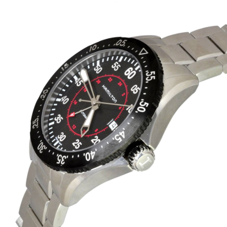 Hamilton Men s H76755135 Khaki Aviation Pilot GMT Watch