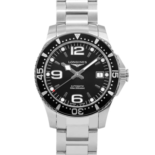 L37414566-Longines Men's L3.741.4.56.6 HydroConqest Black Dial  Watch