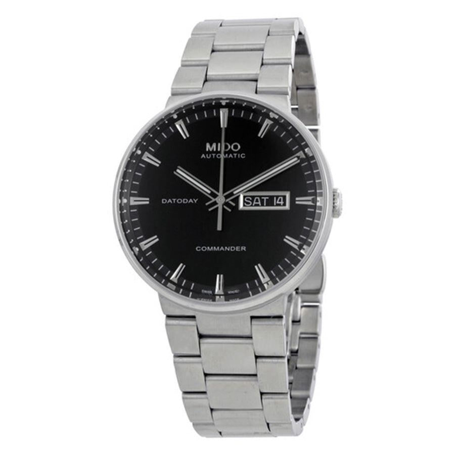 M0144301105180-Mido Men's M014.430.11.051.80 Commander II Black Dial Watch