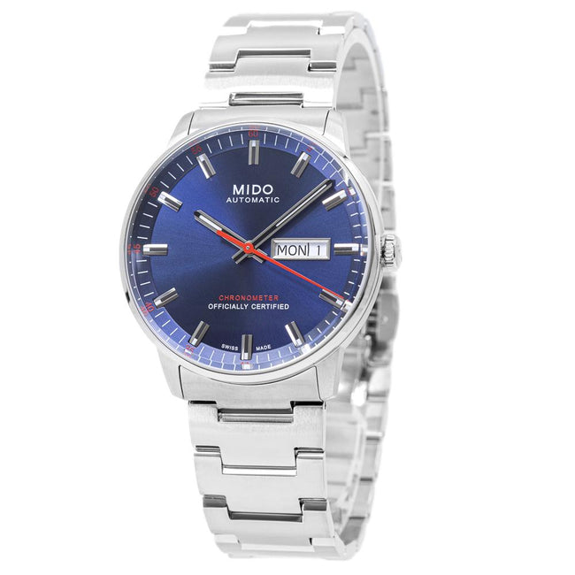  M0214311104100-Mido Men's M021.431.11.041.00 Commander II Blue Dial Watch