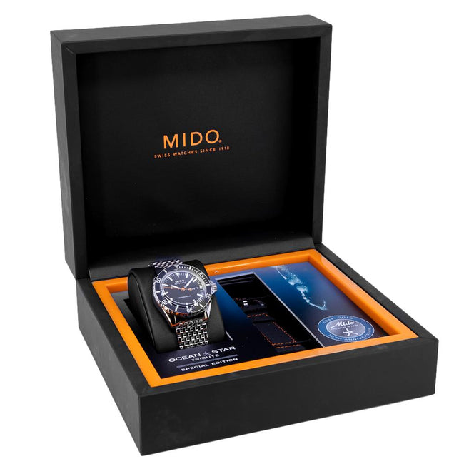 M0268301105100-Mido M026.830.11.051.00 Ocean Star Tribute Black Dial Watch