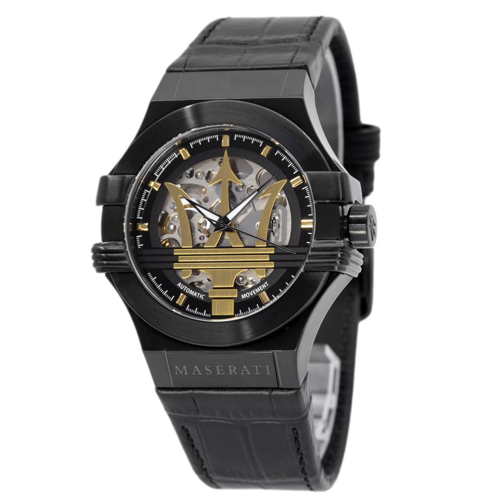 Maserati Men's R8821108036 Potenza Skeleton Dial Black Watch