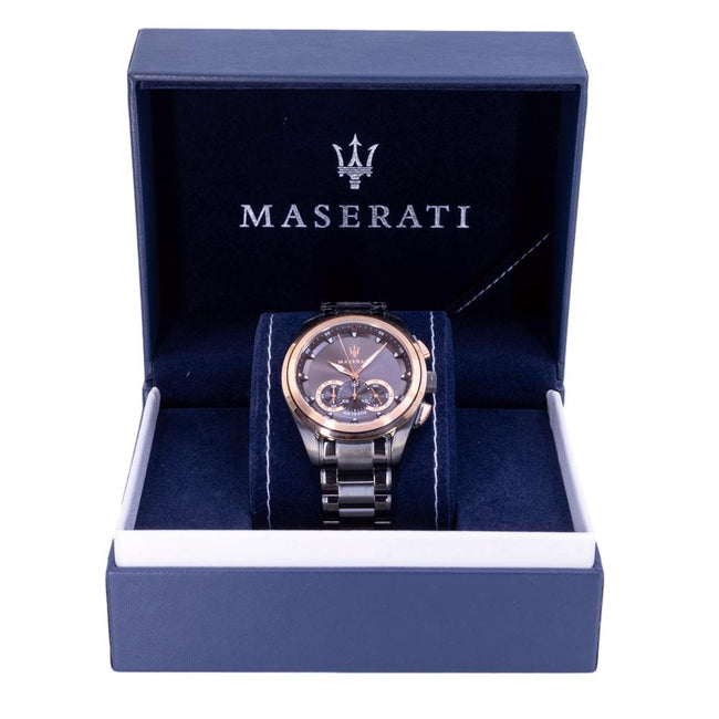 R8873612016-Maserati Men's R8873612016 Traguardo Black Dial Watch