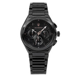 R8873639003-Maserati Men's R8873639003 Triconic Black Steel Watch