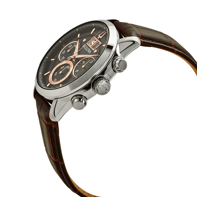 Bulova Men\'s 96B311 Sutton Dial Chronograph Black Watch